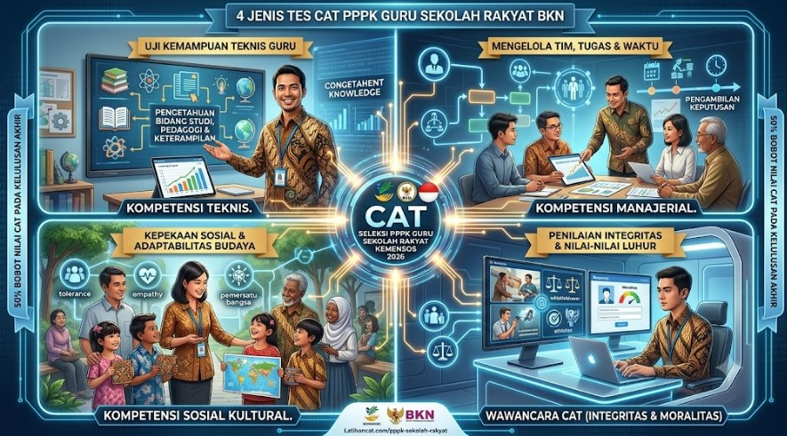 Tes CAT PPPK Guru Sekolah Rakyat 2026, Ketahui Bagaimana Soal Tes nya !