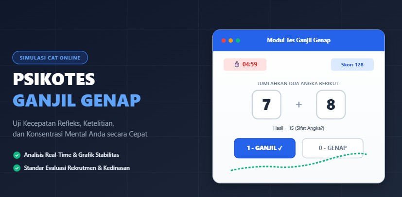 Mengenal Psikotes Ganjil Genap: Panduan Lengkap, Tips Lolos, dan Simulasi Online Gratis